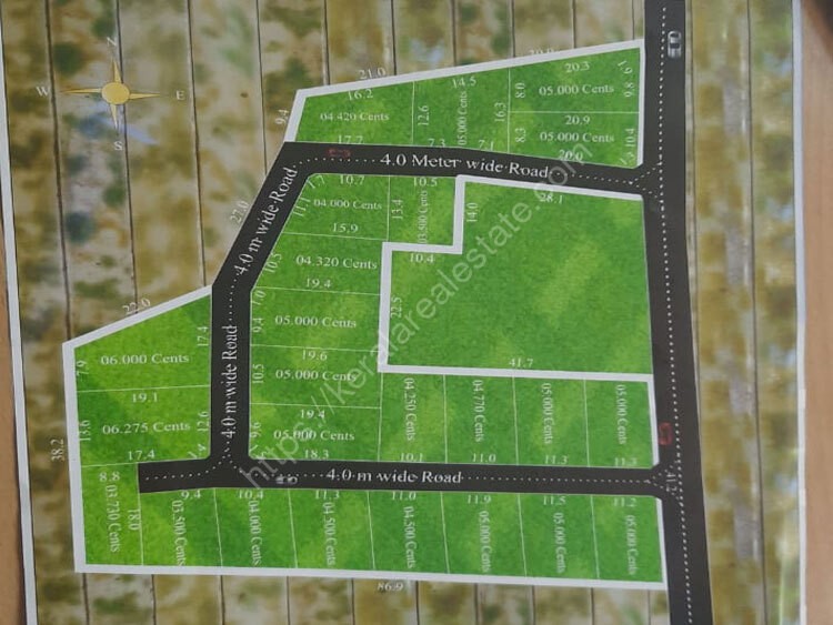 Divided plots from 3 Cents for sale at Kizhakkambalam, Ernakulam