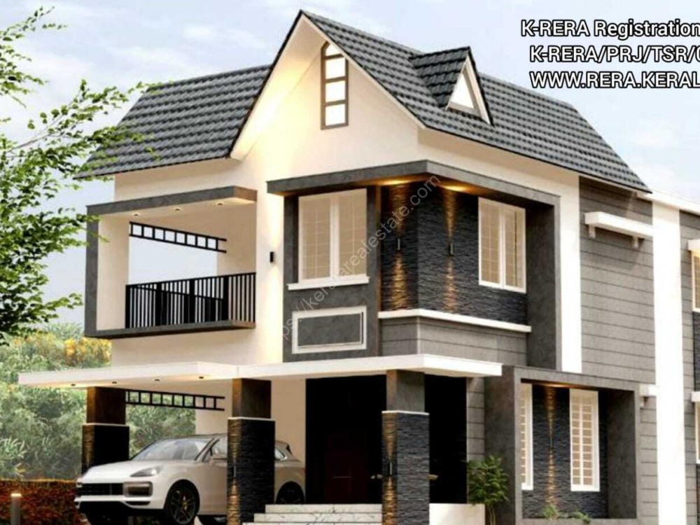 Grand Looking Independent Villa for sale at Thrissur Kerala Real Estate