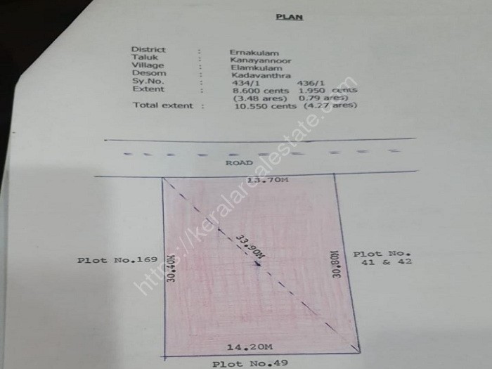 10.55 Cents of Residential Plot for Sale at Kadavanthra, Ernakulam