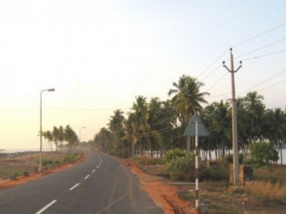2.5 lakh Residential Plot ( 25 cents) at tarr road frontage  Varkala -Paripally Tourist highway with